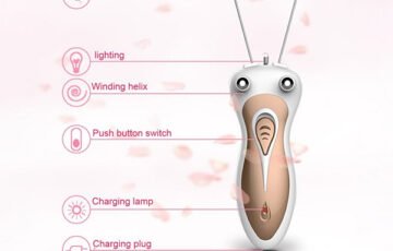 Facial hair remover electric threading epilator with LED light and butterfly design