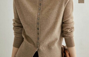 Womens Knitted Chanel Style Cardigan Sweater (1)