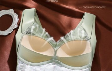 Floral Ice Silk Seamless Beauty Bra (2)