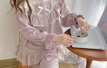 Island Velvet Lace Pullover Home Wear (1)