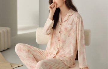 Modal Long Sleeve Cardigan Homewear Suit (6)