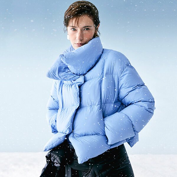 Goelia Windproof Goose Down Jacket-Sharp Blue