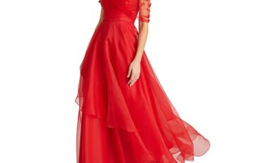 Theia Atlas Shawl Gown (1)