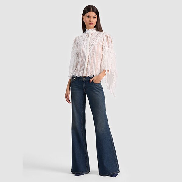 Alice Olivia Emryn Ultra Low Rise Flare Jean