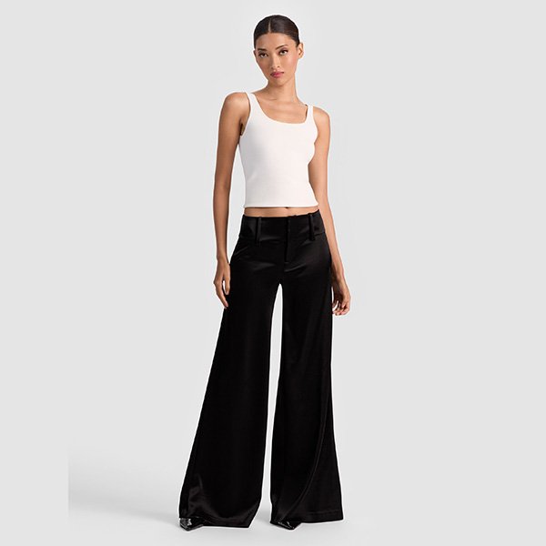 Alice Olivia Olivia Satin Wide Leg Pant