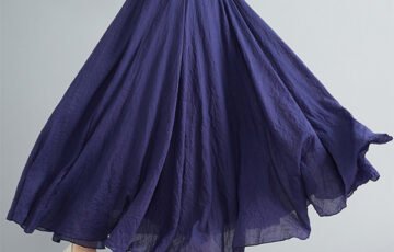 Lady Literature Plus Size Cotton And Linen Skirt (10)
