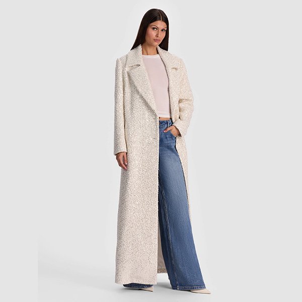 Nicholas Sequin Tweed Coat by Alice Olivia