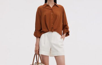 Tencel Blend Twist-Front Shirt (2)