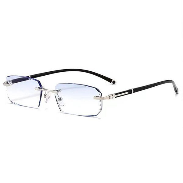 Diamond-Cut Rimless Eyeglasses Anti-Blue Light