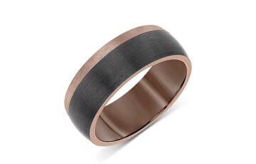 Men's Brown And Black Tungsten Band (1)
