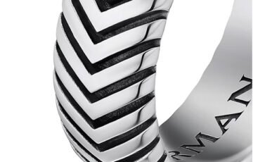 Men's Sterling Silver Chevron Band Ring (3)