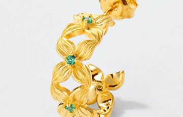 S925 Gold-Plated Four-Leaf Clover Earrings (5)
