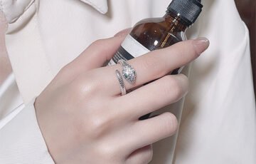 S925 Silver Green Eye Cobra Open Ring (2)