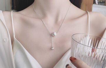 S925 Sterling Silver Snake Chain Tassel Necklace (1)