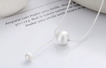 S925 Sterling Silver Snake Chain Tassel Necklace (2)