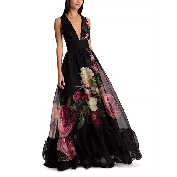 Alice And Olivia Roya Cape Gown-Be Still 2 Alice And Olivia Roya Cape Gown-Be Still - Image 2