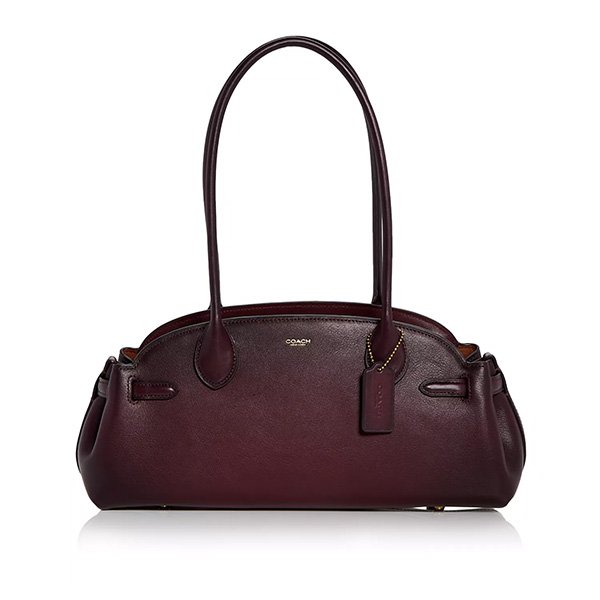 COACH Empire Leather Shoulder Bag in Merlot (1) COACH Empire Leather Shoulder Bag in Merlot