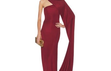Helsa Muse Cape Sleeve Dress (1)