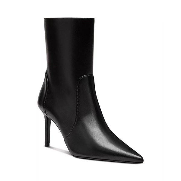 Stuart Weitzman Power 75 Zip Booties-Black (1) Stuart Weitzman Power 75 Zip Booties in Black