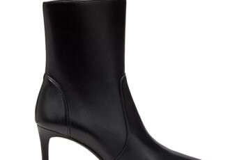 Stuart Weitzman Power 75 Zip Booties-Black (2) Stuart Weitzman Power 75 Zip Booties-Black (2)