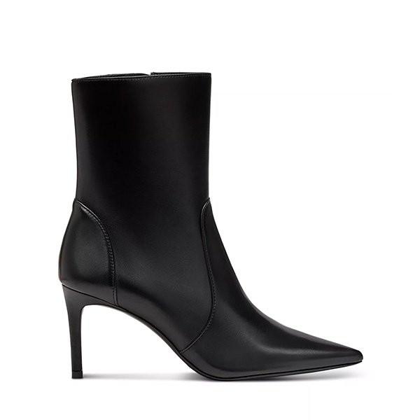Stuart Weitzman Power 75 Zip Booties in Black 2 Stuart Weitzman Power 75 Zip Booties in Black - Image 2