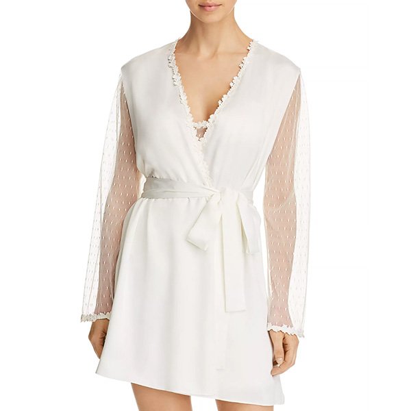 Flora Nikrooz Charmeuse Robe in Ivory