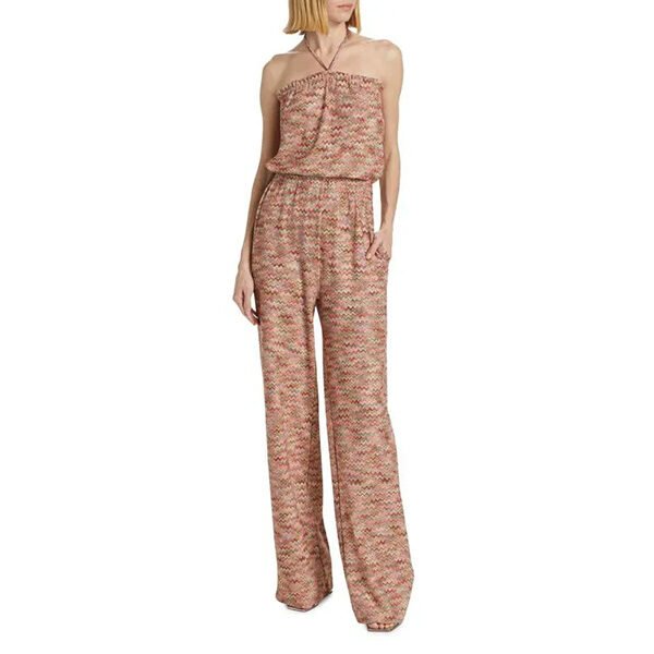 Ramy Brook Iva Chevron Halter Jumpsuit