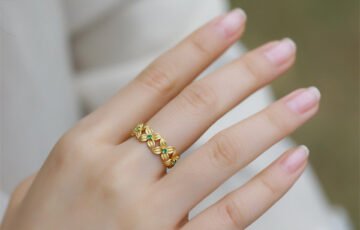 S925 Gold-Plated Four-Leaf Clover Ring (3)
