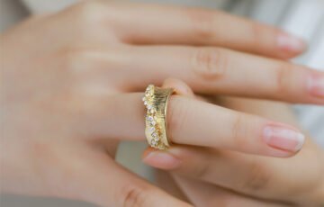 S925 Gold-Plated Wave Design Ring (2)
