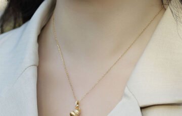 S925 Gourd Pendant Necklace with White Zircon (3)