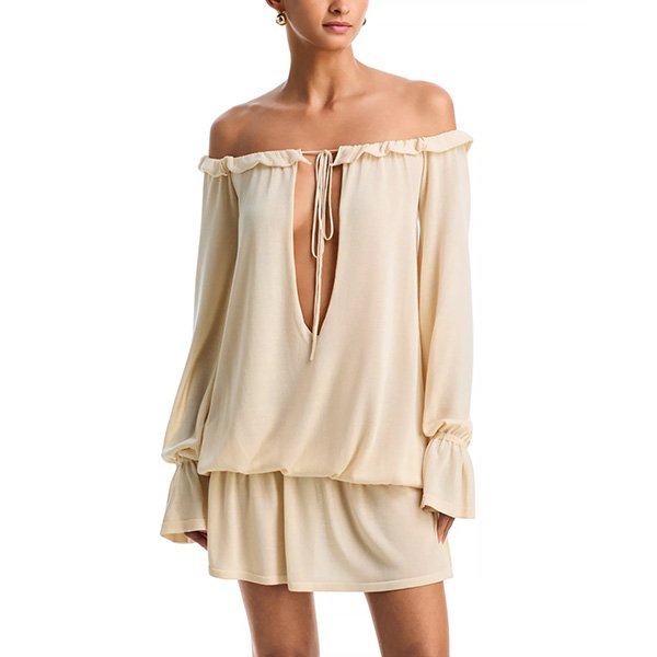 Off The Shoulder Mini Dress - Cryo