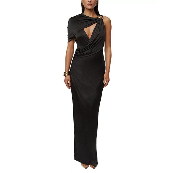 One Shoulder Maxi Dress - Drape Gown