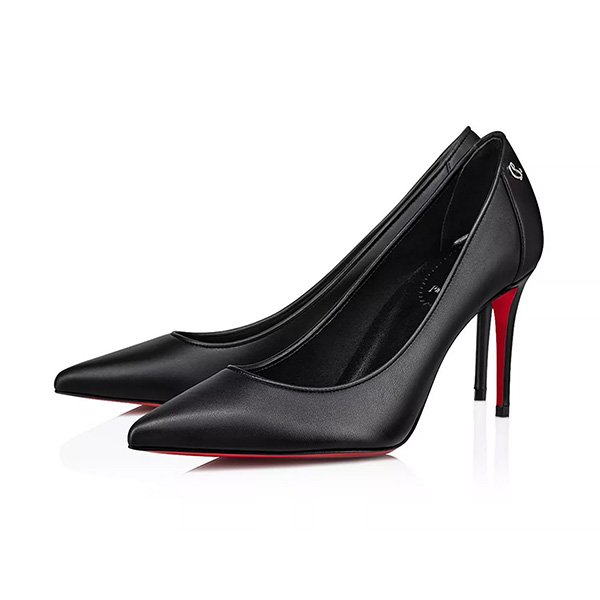 Red Sole Heels Christian Louboutin Sporty Kate 85mm in Black with red lacquered sole
