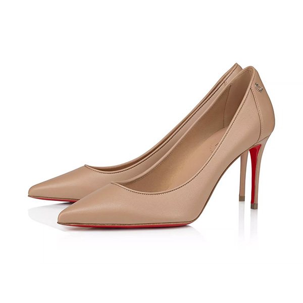Red Sole Heels Christian Louboutin Sporty Kate 85mm in Blush nude nappa leather