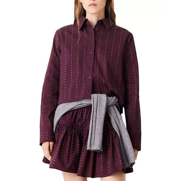 Shirt And Skirt Set - Rhinestone | Maje