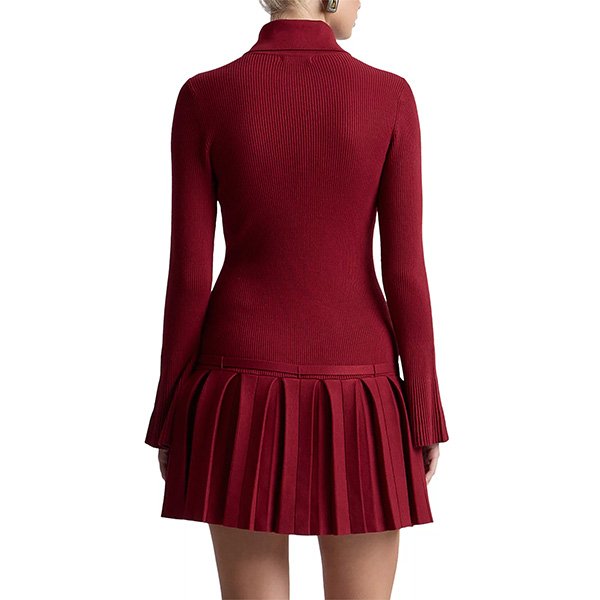 Sweater Dress - Belted Pleated | Avec Les Filles