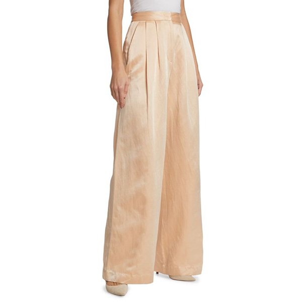 Adam Lippes Satin Pleated Pants 2