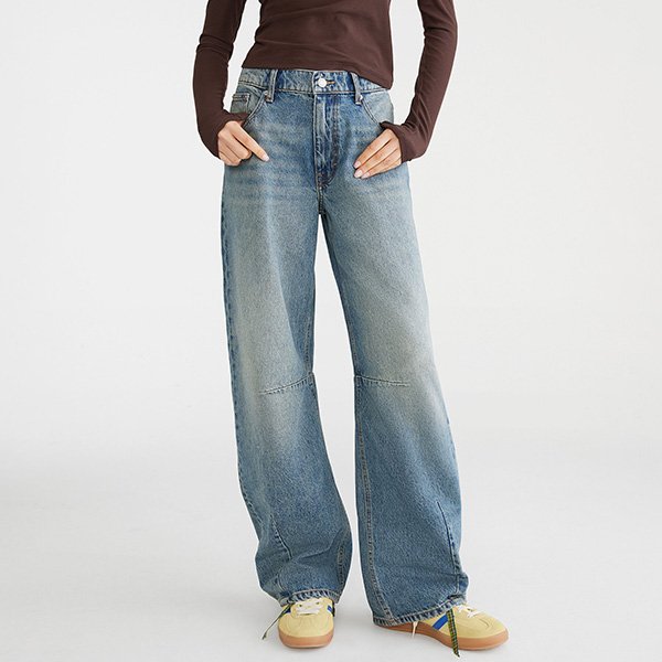 Barrel Leg Baggy Jeans 4