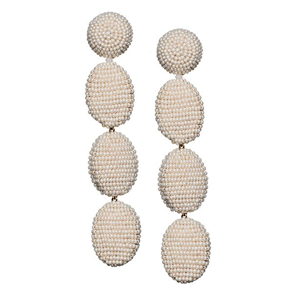 Natalie Ivory Beaded Earrings 1