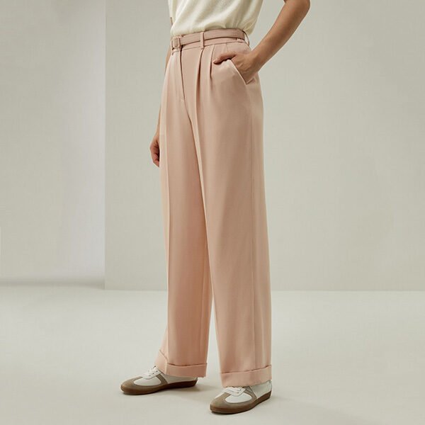 Mahogany Rose Silk Trousers