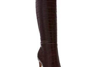 Steve Madden Nitro Heeled Boots in Brown Eel (1)