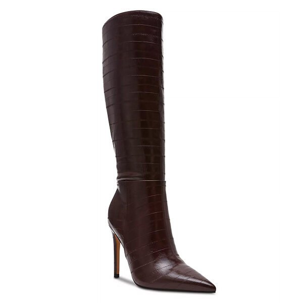 Steve Madden Nitro Heeled Boots in Brown Eel