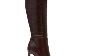 Steve Madden Nitro Heeled Boots in Brown Eel (2)
