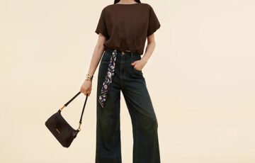 Adjustable Waist Wide-Leg Jeans (1)