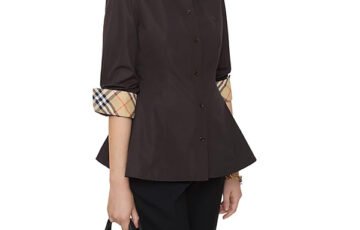 Burberry Eliza Slim Fit Cotton Poplin Shirt-Bark (1)