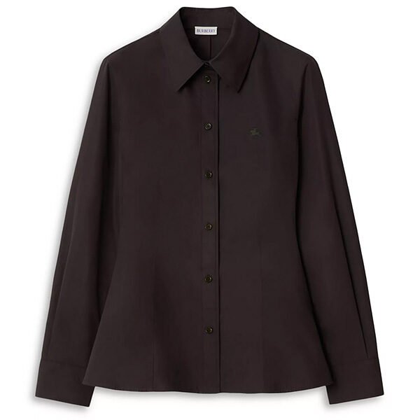Burberry Eliza Slim Fit Cotton Poplin Shirt-Bark