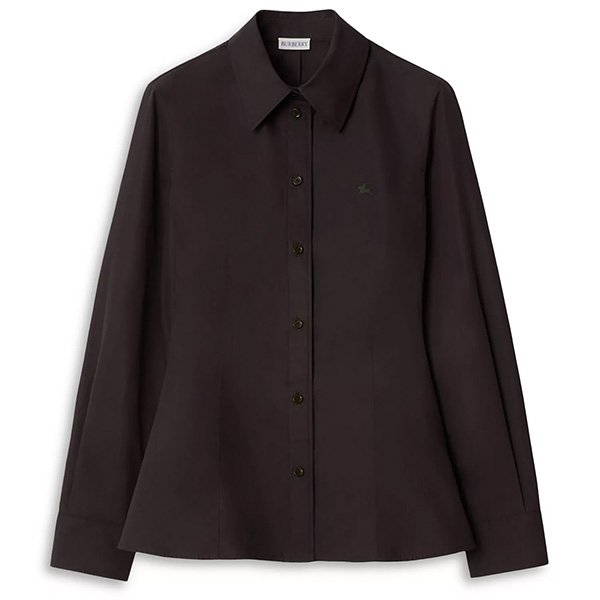 Burberry Eliza Slim Fit Cotton Poplin Shirt-Bark