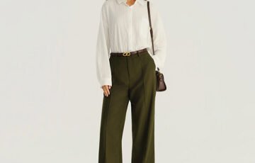 Green Straight Leg Work Pants (1)
