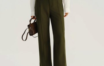 Green Straight Leg Work Pants (2)