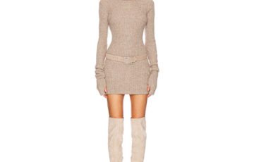Helsa Lauren Ribbed Knit Dress (1)